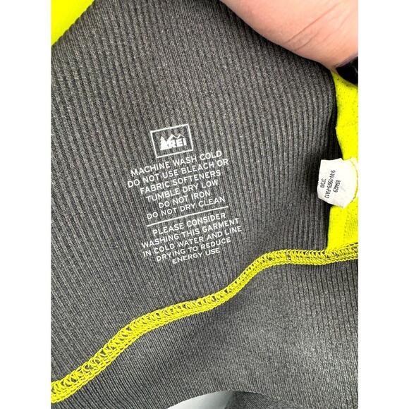 REI Jacket Women's XL Green Black Full Zip Pockets Thamhole Sleeve Mock Neck - Picture 6 of 8